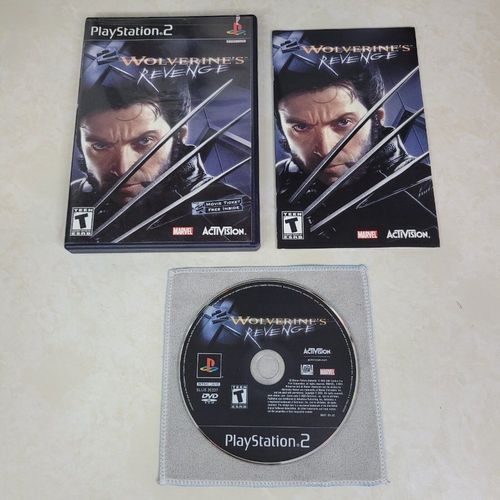 X2 Wolverine's Revenge Sony PlayStation 2 PS2 X-Men Complete Black Label CIB